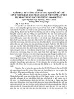 GIÁO dục tư TƯỞNG tấm GƯƠNG đạo đức hồ CHÍ MINH TRONG dạy học PHẦN LỊCH sử VIỆT NAM lớp 12 ở TRƯỜNG TRUNG học PHỔ THÔNG NÔNG CỐNG 3 