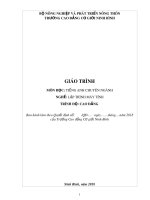 Giáo trình Tiếng Anh chuyên ngành (Nghề: Lập trình máy tính-CĐ) - CĐ Cơ Giới Ninh Bình