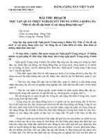 bai thu hoch nghi quyet TW4 khoa XI