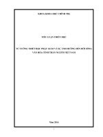 Tư tưởng triết học phật giáo và sự ảnh hưởng đến đời sống văn hóa tinh thần người Việt Nam