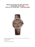 Đồng hồ omega de ville prestige automatic vàng 18k 424 23 37 20 09 001   106,995,000₫