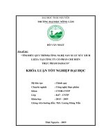 Tìm hiểu quy trình công nghệ sản xuất xúc xích lizza tại công ty cổ phần chế biến thực phẩm dabaco 