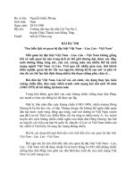 Bai du thi tim hieu lich su dac biet Vuet Nam LaoLao Viet Nam