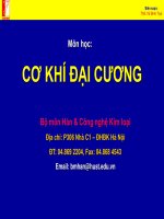 Bài giảng môn Cơ khí đại cương: Chương 1 - ThS. Vũ Đình Toại