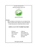 Tiếp cận dịch vụ ngân hàng của các hộ dân tộc thiểu số trong phát triển du lịch cộng đồng ở xã hồ thầu huyện tam đường tỉnh lai châu 