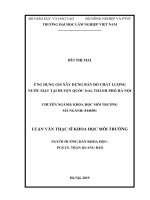 Luận văn thạc sĩ ứng dụng GIS xây dựng bản đồ chất lượng nước mặt tại huyện quốc oai   thành phố hà nội 