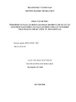 Tình hình tai nạn lao động giai đoạn 2000 2009 và đề xuất các giải pháp giảm thiểu tai nạn lao động cho các xí nghiệp than hầm lò thuộc công ty than hòn gai    