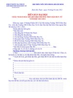 Bien ban dai hoi CNBH