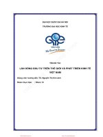 Bài tập nhóm đầu tư quốc tế   đề tài làn sóng đầu tư trên thế giới và phát triển kinh tế ở việt nam