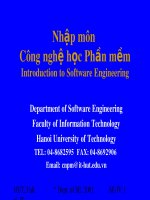 Bài giảng Nhập môn Công nghệ học phần mềm (Introduction to Software Engineering) – Chương 6: Phương pháp thiết kế hệ thống