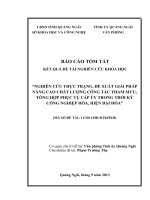 NGHIÊN cứu THỰC TRẠNG, đề XUẤT GIẢI PHÁP NÂNG CAO CHẤT LƯỢNG CÔNG tác THAM mưu, TỔNG hợp PHỤC vụ cấp ủy TRONG THỜI kỳ CÔNG NGHIỆP hóa, HIỆN đại hóa 