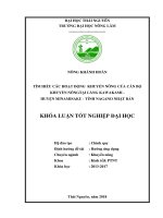 Tìm hiều các hoạt động khuyến nông của cán bộ khuyến nông tại làng kawakami huyện minamisaku tỉnh nagano nhật bản 