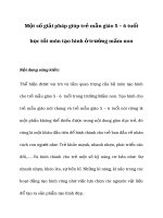 Một số giải pháp giúp trẻ mẫu giáo 5 – 6 tuổi học tốt môn tạo hình ở trường mầm non 