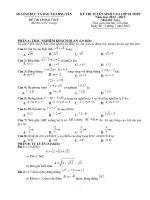 DE DA THI VAO THPT HUNG YEN1213