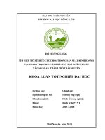 Tìm hiểu mô hình tổ chức hoạt động sản xuất kinh doanh tại trang trại chăn nuôi gà của ông ngô doãn chung xã cao ngạn thành phố thái nguyên tỉnh thái nguyên 