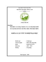 Tìm hiểu các hoạt động của cán bộ hội phụ nữ xã tại xã nậm kè huyện mường nhé tỉnh điện biên 