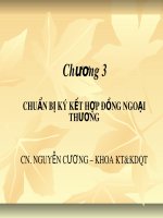 Bài giảng Giao dịch thương mại quốc tế: Chương 3 - Nguyễn Cương