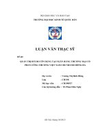 Luận văn thạc sỹ - Quản trị rủi ro tín dụng tại Ngân hàng TMCP Công thương Việt Nam – Chi nhánh Đống Đa