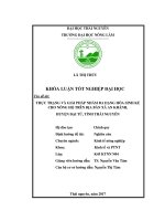 Thực trạng và giải pháp nhằm đa dạng hóa sinh kế cho nông hộ trên địa bàn xã an khánh huyện đại từ tỉnh thái nguyên 