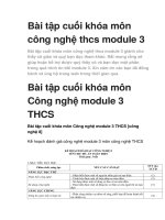 Đáp án bài tập cuối khóa môn công nghệ thcs module 3  đáp án mô đun 3 công nghệ THCS