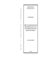 Nghiên cứu hoàn thiện hệ thống phân phối kinh doanh khí hoá lỏng (lpg) của tổng công ty khí trong điều kiện nền kinh tế thị trường ở việt nam hiện nay    