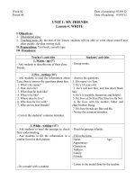 English 8 Tiet 5 Unit 1 Write