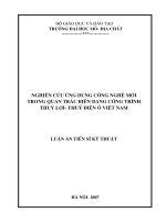 Nghiên cứu ứng dụng công nghệ mới trong quan trắc biến dạng công trình thủy lợi   thủy điện ở việt nam    