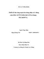 mạch đo dòng điện AC dùng cảm biến ACS712 với pic16f877a
