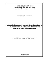 Nhiên cứu các đặc tính kỹ thuật của máy đo sâu hồi âm đa tia atlas hydrosweep md 2 và khả năng ứng dụng trong công tác đo vẽ bản đồ địa hình đáy biển    