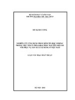 Nghiên cứu ứng dụng phần mềm tin học surpac trong việc tối ưu hoá khai thác nguyên liệu đá vôi phục vụ sản xuất xi măng ở việt nam    