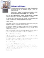 Su dung tu lanh hieu qua