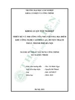 Thiết kế và thi công tòa nhà viettel địa điểm khu công nghệ cao hòa lạc, huyện thạch thất, thành phố hà nội