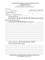 De khao sat chat luong dau nam lop 1 20122013 Cucchuan Dung PHT TH Thanh Long Ham Yen TQ