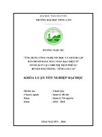 Ứng dụng công nghệ tin học và phương pháp toàn đạc điện tử thành lập bản đồ địa chính tờ số 26 tỷ lệ 1 1000 thị trấn phố lu huyện bảo thắng tỉnh lào cai 