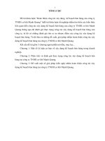 Hoàn thiện công tác xây dựng kế hoạch bán hàng của công ty TNHH cơ khí Mạnh Quang