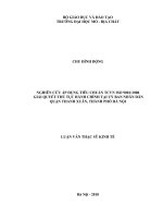 Nghiên cứu áp dụng tiêu chuẩn tcvn iso 9001   2008 giải quyết thủ tục hành chính tại uỷ ban nhân dân quận thanh xuân, thành phố hà nội    