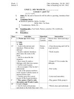 GIAO AN TIENG ANH LOP 3 CHUONG TRINH MOI TUAN 3