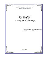 bài giảng đa dạng sinh học 