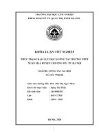 Thực trạng bạo lực học đường tại trường THPT xuân mai, huyện chương mỹ, thành phố hà nội 