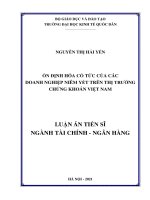 Tài liệu luận văn Ổn Định Hóa Cổ Tức Của Các Doanh Nghiệp Niêm Yết