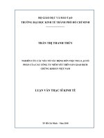 Tài liệu luận văn Nghiên Cứu Các Yếu Tố Tác Động Đến Việc Mua Lại Cổ Phần