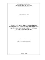 Nghiên cứu hoàn thiện các hoạt động dịch vụ dầu khí, áp dụng cho xí nghiệp cảng dịch vụ dầu khí thuộc công ty dịch vụ kỹ thuật dầu khí (ptsc)    