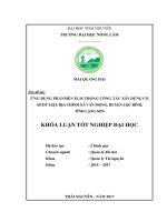 Ứng dụng phần mền elis trong công tác xây dựng cơ sở dữ liệu đất đai xã vân mộng huyện lộc bình tỉnh lạng sơn 
