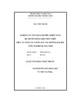 Nghiên cứu ứng dung bộ điều khiển xung hệ truyền động điện một chiều phục vụ công tác giảng dạy tại trường đại học công nghiệp quảng ninh    