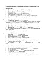 PrepositionsNounsPrepositionsAdjectivePrepositionsVerbs