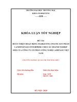 Hoàn thiện hoạt động marketing online sản phẩm Landingpage Enterprise cho các doanh nghiệp SME của công ty Cổ phần Công nghệ Ladipage Việt Nam