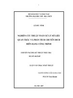 Nghiên cứu thuật toán xử lý số liệu quan trắc và phân tích chuyển dịch biến dạng công trình    