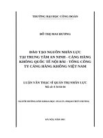Đào tạo nguồn nhân lực tại trung tâm an ninh hàng không   cảng hàng không quốc tế nội bài   tổng công ty cảng hàng không việt nam 