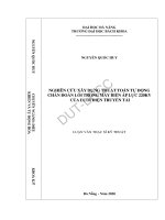 Nghiên cứu xây dựng thuật toán tự động chẩn đoán lỗi trong máy biến áp lực 220kv của lưới điện truyền tải 