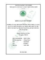 Nghiên cứu đặc điểm sinh trưởng, phát triển và năng suất của một số giống lạc trong điều kiện vụ thu đông năm 2019 tại thị trấn xuân mai, huyện chương mỹ, TP  hà nội